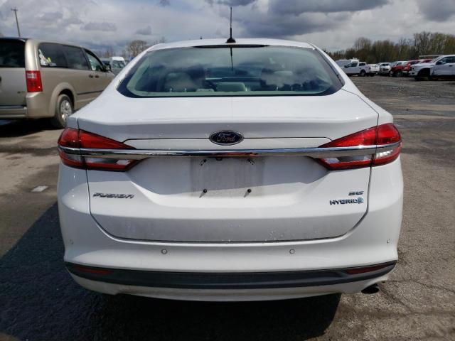 3FA6P0LUXJR253824 - 2018 FORD FUSION SE HYBRID WHITE photo 6