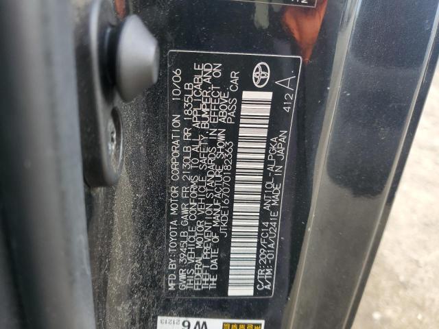 JTKDE167070182363 - 2007 TOYOTA SCION TC 黑色 照片 12