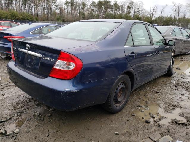 4T1BE32K04U319211 - 2004 TOYOTA CAMRY LE BLUE photo 3