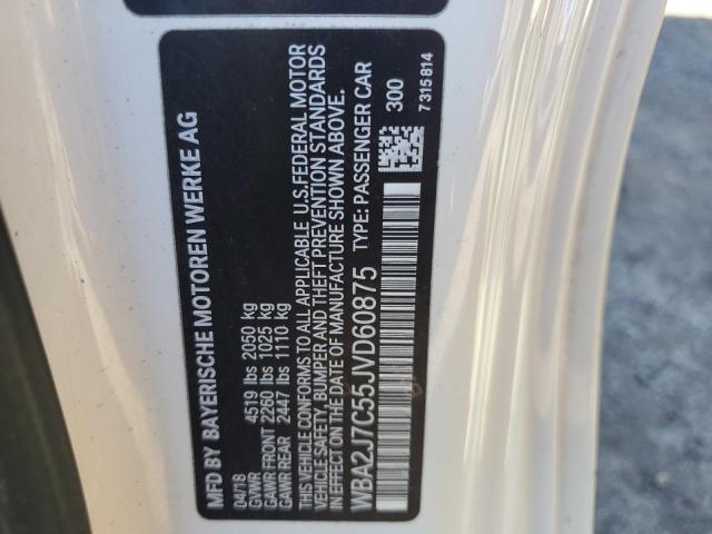 WBA2J7C55JVD60875 - 2018 BMW M240XI WHITE photo 12