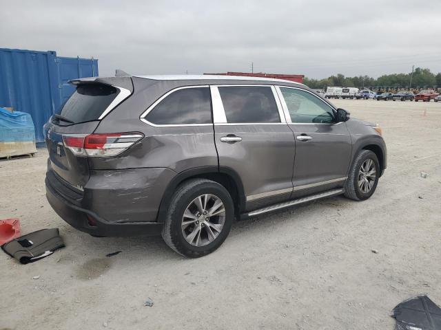 5TDKKRFH0FS075212 - 2015 TOYOTA HIGHLANDER XLE 灰色 照片 3