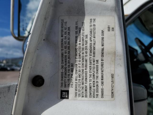 1GDM7H1C71J511653 - 2001 GMC C-SERIES C7H042 WHITE photo 13