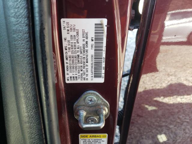 5J6TF2H52EL003280 - 2014 HONDA CROSSTOUR EXL ბურგუნდია ფოტო 13