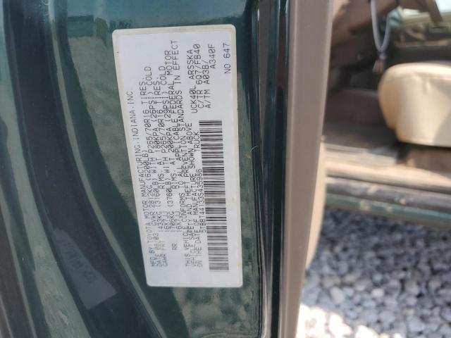 5TBBT44133S435986 - 2003 TOYOTA TUNDRA ACCESS CAB SR5 GREEN photo 12