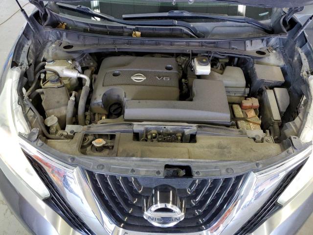 5N1AZ2MH2FN213352 - 2015 NISSAN MURANO S GRAY photo 12