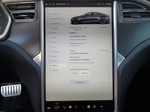 5YJSA1DP5DFP06620 - 2013 TESLA MODEL S GRAY photo 9