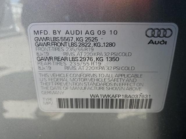 WA1WKAFP1BA037631 - 2011 AUDI Q5 PRESTIGE GRAY photo 13