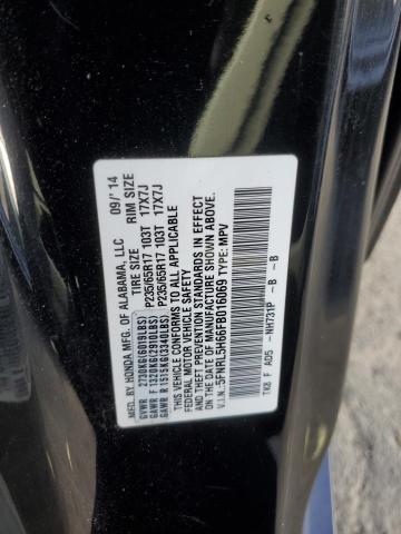 5FNRL5H66FB016069 - 2015 HONDA ODYSSEY EXL BLACK photo 13