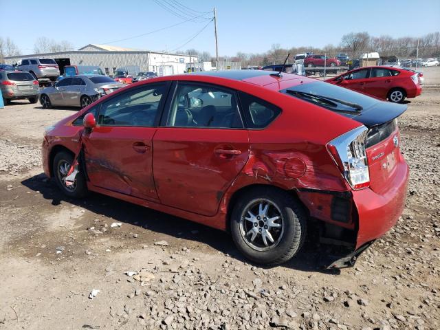 JTDKN3DU0A0052478 - 2010 TOYOTA PRIUS RED photo 2