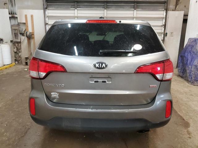 5XYKT4A60EG426430 - 2014 KIA SORENTO LX GRAY photo 6