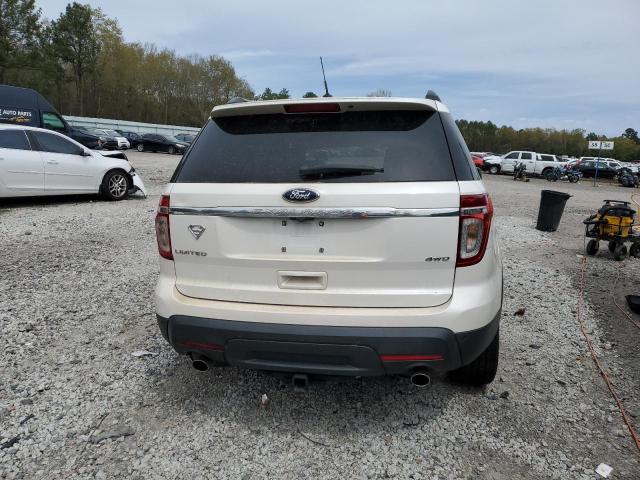 1FM5K8F80DGB02855 - 2013 FORD EXPLORER LIMITED WHITE photo 6