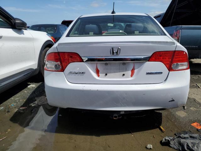 JHMFA3F21AS004404 - 2010 HONDA CIVIC HYBRID WHITE photo 6