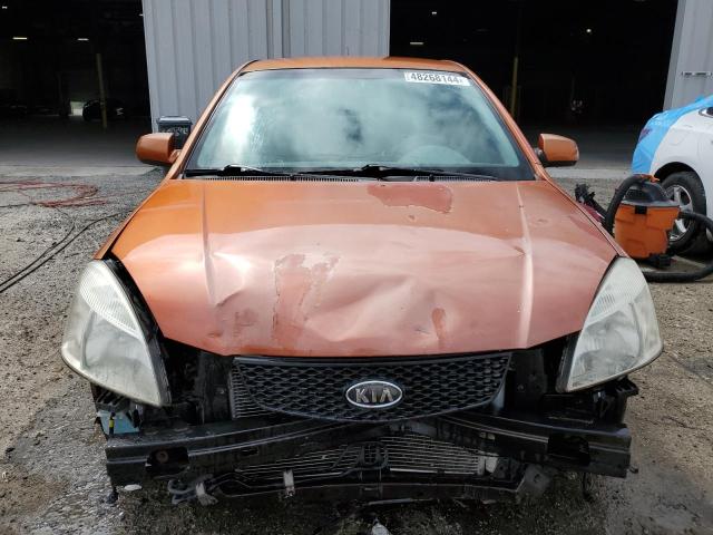 KNADE123X86335823 - 2008 KIA RIO BASE ORANGE photo 5