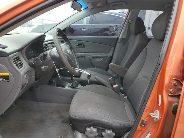 KNADE123X86335823 - 2008 KIA RIO BASE ORANGE photo 7