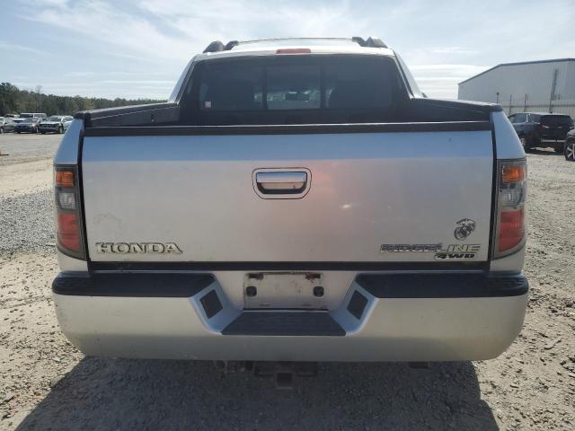 2HJYK16516H564472 - 2006 HONDA RIDGELINE RTL SILVER photo 6