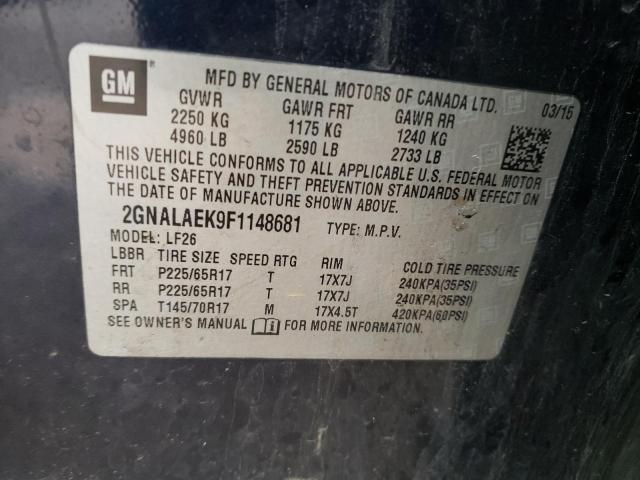 2GNALAEK9F1148681 - 2015 CHEVROLET EQUINOX LS BLUE photo 13