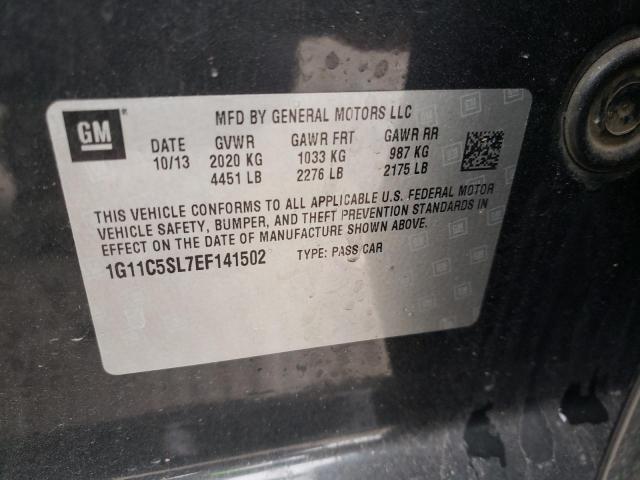 1G11C5SL7EF141502 - 2014 CHEVROLET MALIBU 1LT 灰色 照片 12