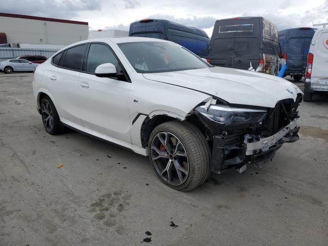 5UXCY8C07M9G45036 - 2021 BMW X6 M50I WHITE photo 4