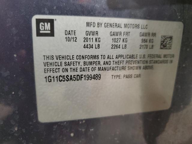 1G11C5SA5DF199489 - 2013 CHEVROLET MALIBU 1LT 蓝色 照片 13