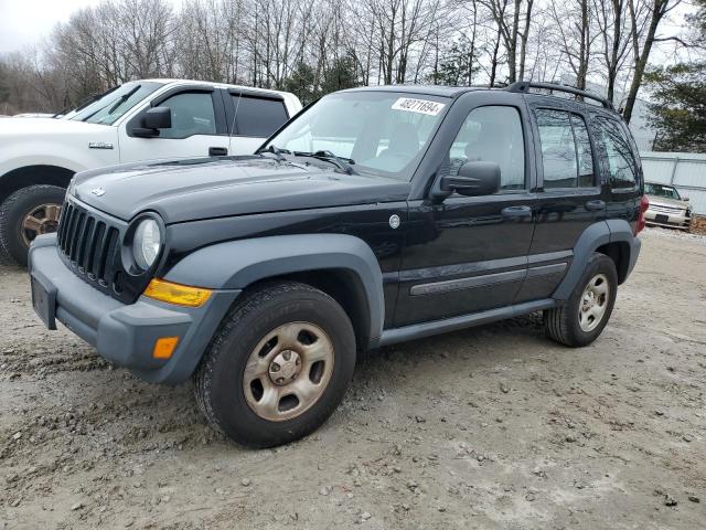 1J4GL48K57W712282 - 2007 JEEP LIBERTY SPORT BLACK photo 1