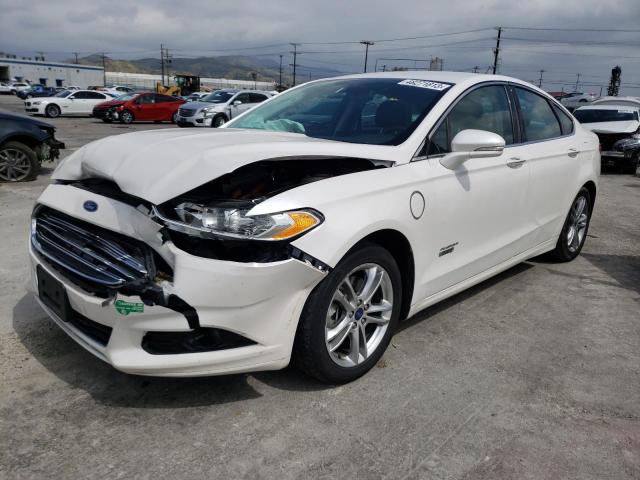 3FA6P0SU3GR166051 - 2016 FORD FUSION TITANIUM PHEV WHITE photo 1