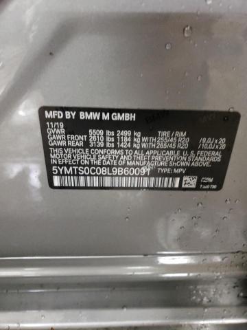 5YMTS0C08L9B60091 - 2020 BMW X3 M COMPETITION GRAY photo 13