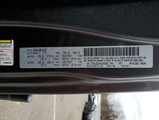 1C4HJWDG4HL600783 - 2017 JEEP WRANGLER U SPORT CHARCOAL photo 12