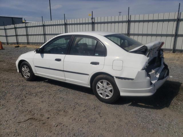 1HGES16325L019843 - 2005 HONDA CIVIC DX VP WHITE photo 2