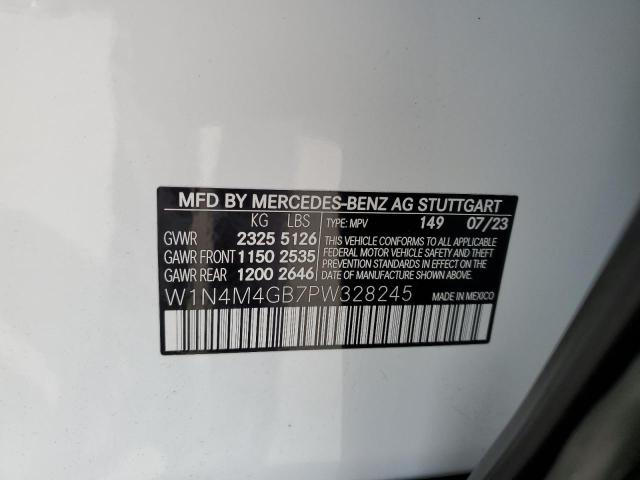 W1N4M4GB7PW328245 - 2023 MERCEDES-BENZ GLB 250 WHITE photo 13