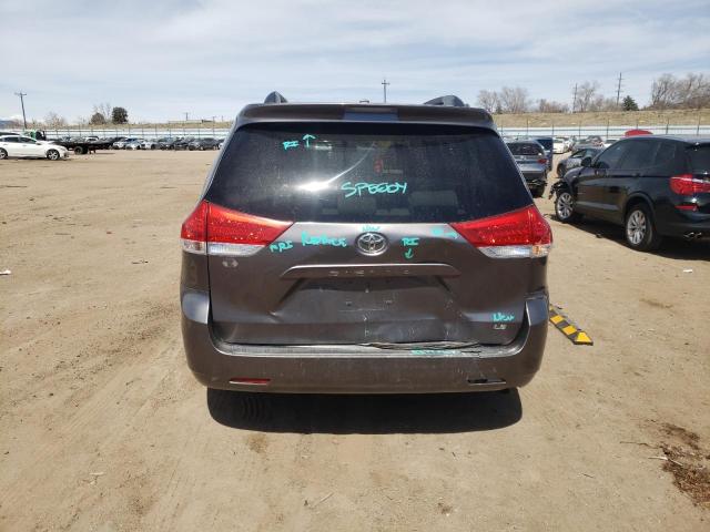 5TDKK3DC0BS155124 - 2011 TOYOTA SIENNA LE GRAY photo 6