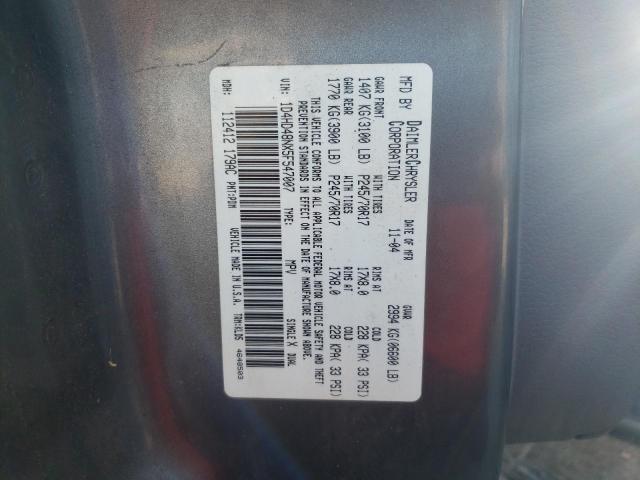 1D4HD48NX5F547007 - 2005 DODGE DURANGO SLT GRAY photo 13