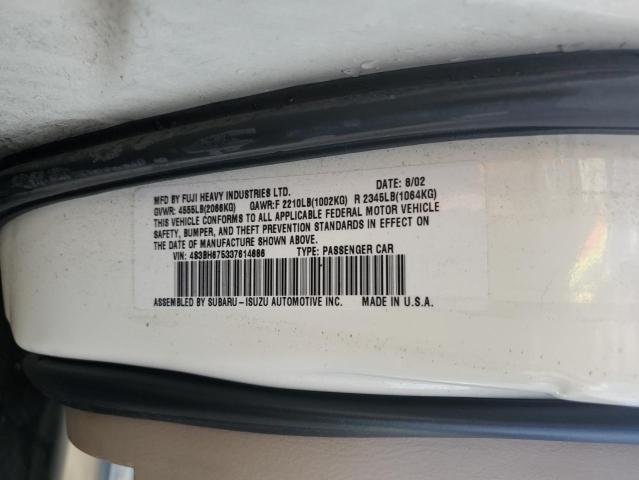 4S3BH675337614686 - 2003 SUBARU LEGACY OUTBACK AWP 白色 照片 13