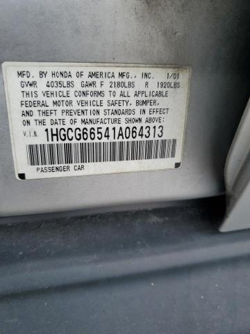 1HGCG66541A064313 - 2001 HONDA ACCORD LX SILVER photo 12