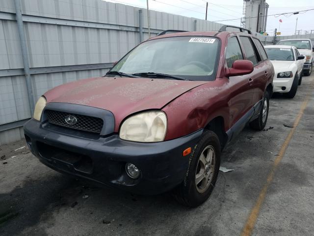 KM8SC13DX4U589864 - 2004 HYUNDAI SANTA FE GLS BURGUNDY photo 2