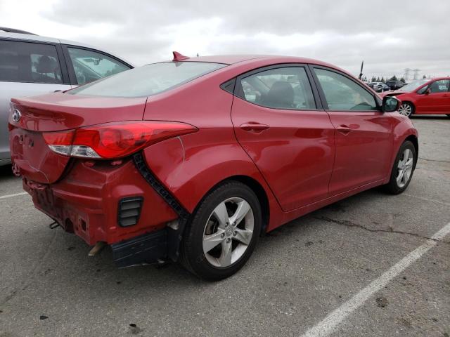 KMHDH4AEXDU987275 - 2013 HYUNDAI ELANTRA GLS RED photo 3