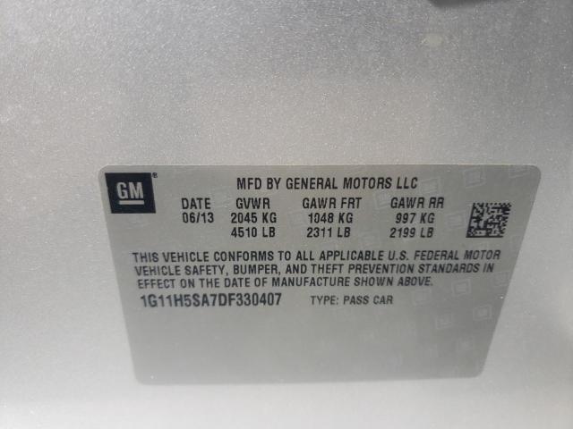 1G11H5SA7DF330407 - 2013 CHEVROLET MALIBU LTZ ვერცხლისფერი ფოტო 12