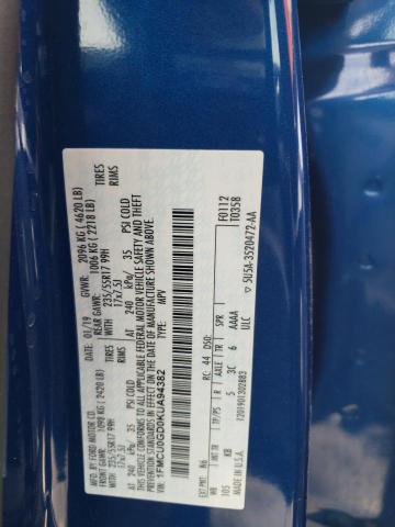 1FMCU0GD0KUA94382 - 2019 FORD ESCAPE SE BLUE photo 13