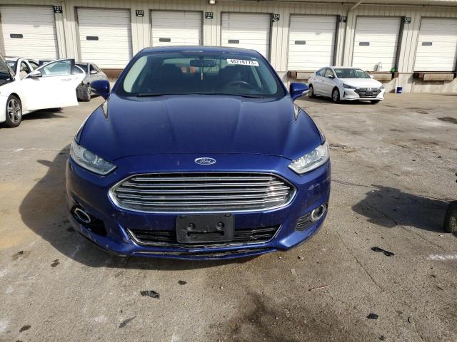 3FA6P0D91DR113322 - 2013 FORD FUSION TITANIUM BLUE photo 5