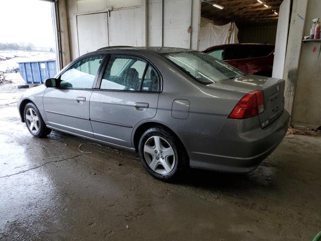 2HGES26754H533206 - 2004 HONDA CIVIC EX GRAY photo 2