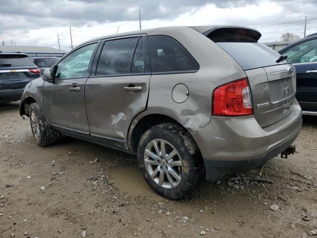 2FMDK4JC7EBB45548 - 2014 FORD EDGE SEL GRAY photo 2