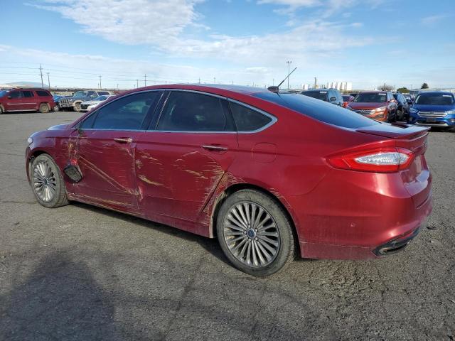 3FA6P0D97ER317589 - 2014 FORD FUSION TITANIUM RED photo 2