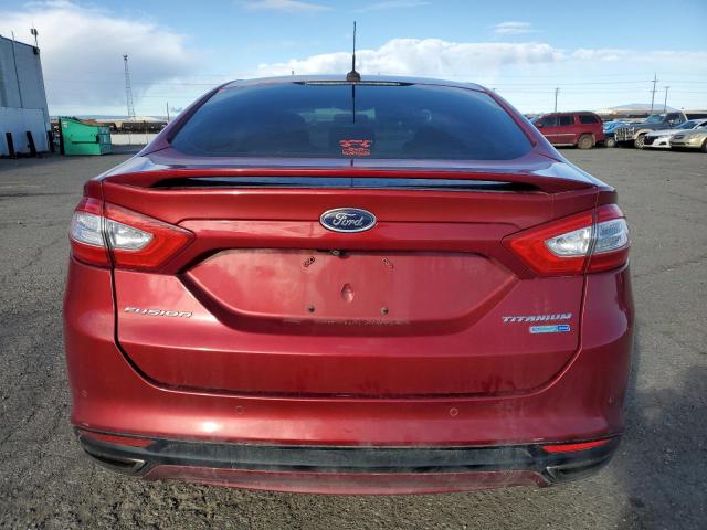 3FA6P0D97ER317589 - 2014 FORD FUSION TITANIUM RED photo 6