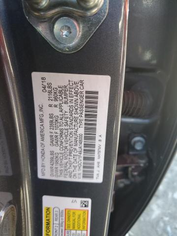 1HGCV1F49JA148000 - 2018 HONDA ACCORD EX GRAY photo 13