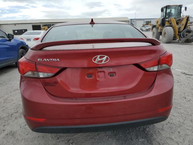 5NPDH4AE0EH496424 - 2014 HYUNDAI ELANTRA SE BURGUNDY photo 6