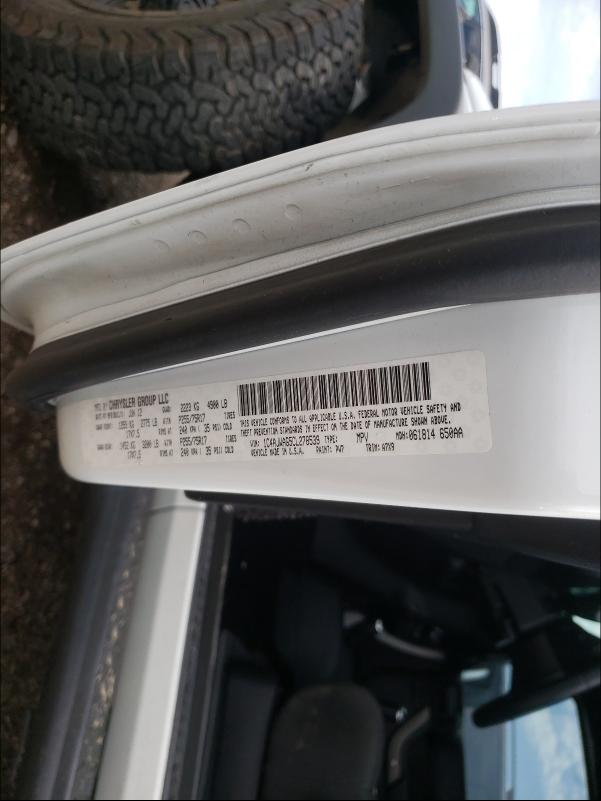 1C4AJWAG5CL278539 - 2012 JEEP WRANGLER SPORT WHITE photo 10