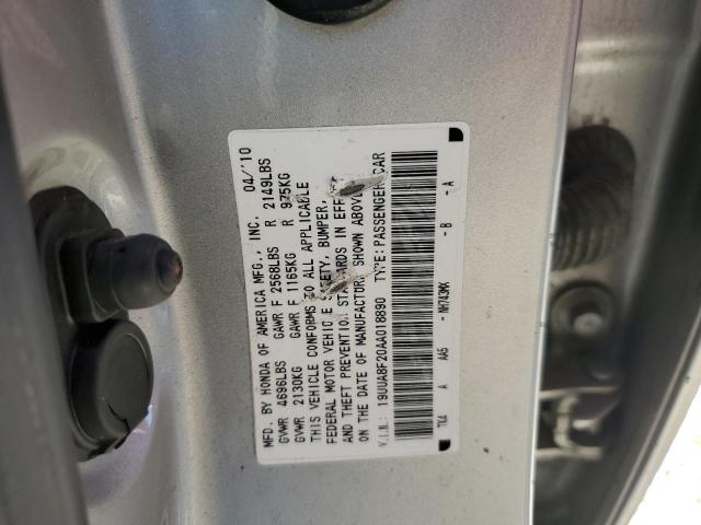 19UUA8F20AA018890 - 2010 ACURA TL SILVER photo 12