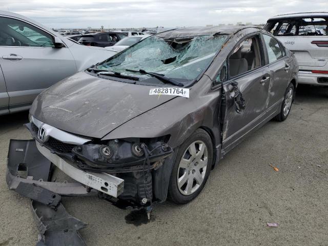 19XFA16589E047586 - 2009 HONDA CIVIC LX BROWN photo 1