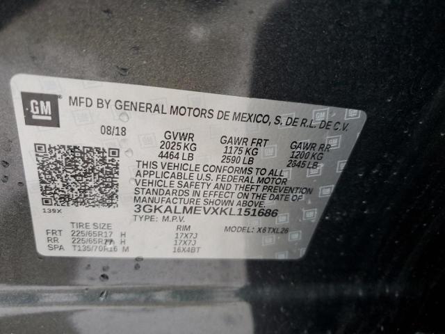 3GKALMEVXKL151686 - 2019 GMC TERRAIN SLE GRAY photo 14