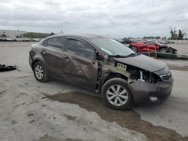 KNADN4A3XD6117264 - 2013 KIA RIO EX BROWN photo 4