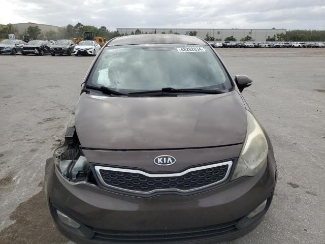 KNADN4A3XD6117264 - 2013 KIA RIO EX BROWN photo 5